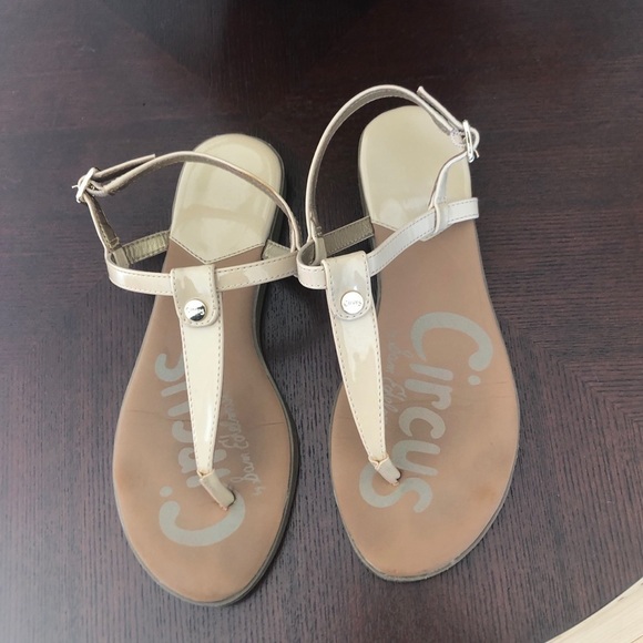 Circus by Sam Edelman Cayden nude patent T strap sandal shoes size 6 - Picture 8 of 9